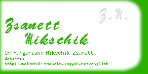 zsanett mikschik business card